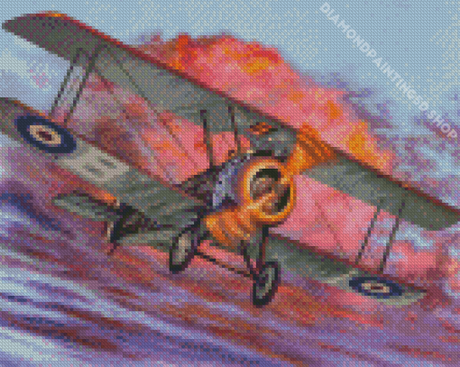 The Sopwith Camel Aircraft Diamond Painting