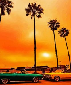 Vintage California Classic Cars Diamond Painting
