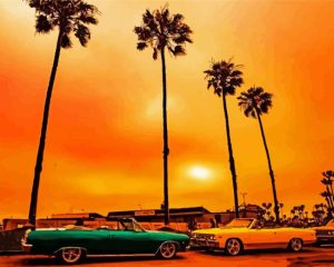 Vintage California Classic Cars Diamond Painting