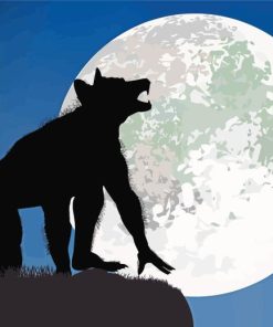 Werewolf Moon Silhouette Diamond Painting