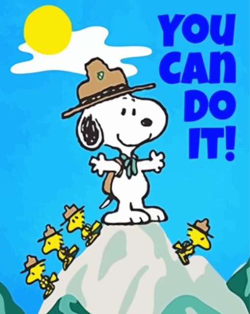 You Can Do It Snoopy Diamond Painting