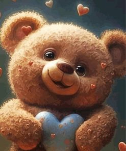 Brown Teddy Bear Diamond Painting