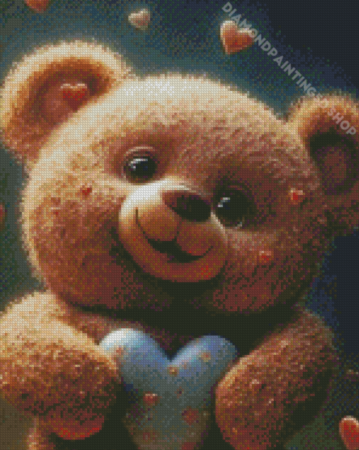 Brown Teddy Bear Diamond Painting