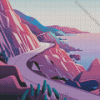 Coastline Road Mountains Diamond Painting