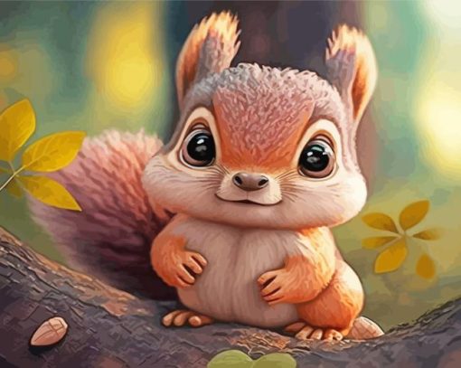 Cute Squirrel Diamond Painting