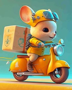 Delivery Mouse Diamond Painting