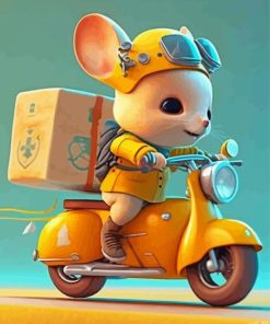 Delivery Mouse Diamond Painting