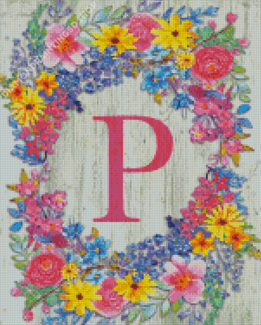 letter P Diamond Painting