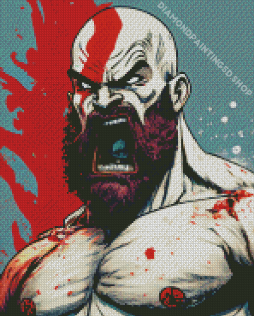 Mad Kratos Diamond Painting