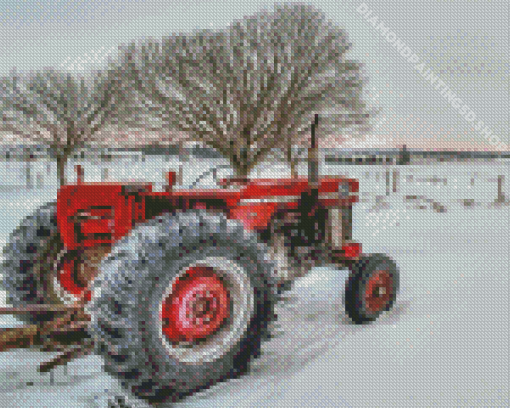 Massey Ferguson Tractor Diamond Painting