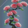 Pink Flowers Tree Diamond Painting