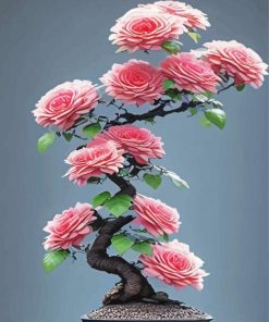 Pink Flowers Tree Diamond Painting