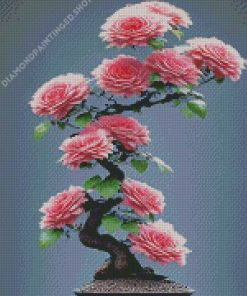 Pink Flowers Tree Diamond Painting