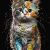 Playful Calico Cat Diamond Painting