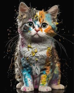 Playful Calico Cat Diamond Painting