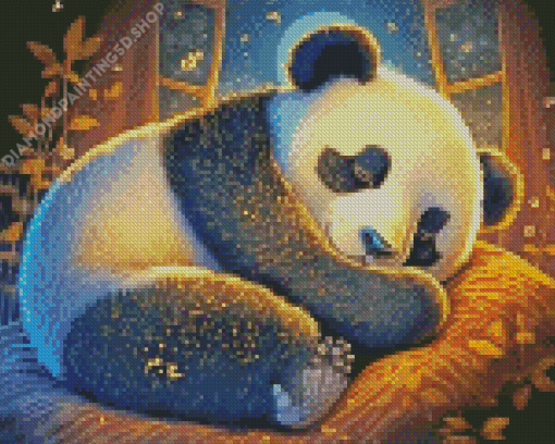 Sleepy Panda Diamond Painting