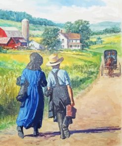 Amish Children Art Diamond Painting