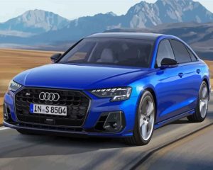 Blue Audi S8 Car Diamond Painting