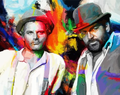 Colorful Terence Hill And Bud Spencer Diamond Painting