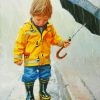 Little Boy In Rain Boots Diamond Painting