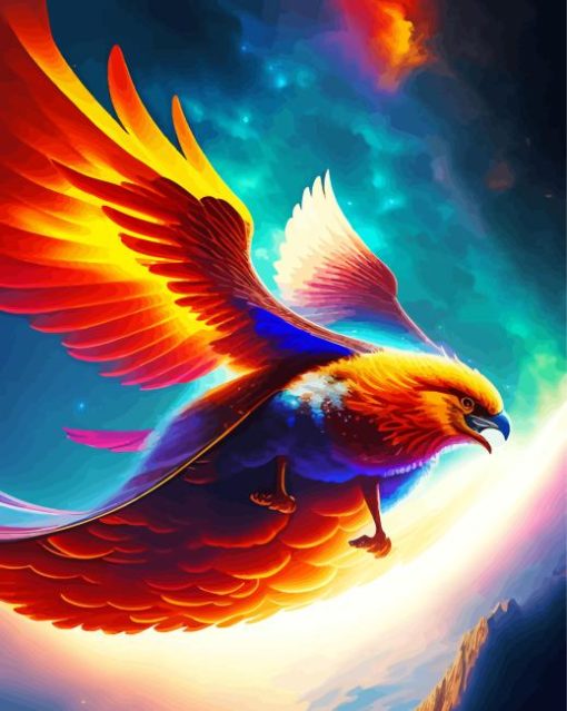 Phoenix Soaring In Space Diamond Painting