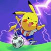 Pikachu Playing Football Diamond Painting