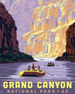 Rafting In Grand Canyon Poster Diamond Painting