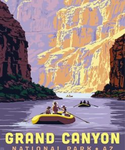 Rafting In Grand Canyon Poster Diamond Painting