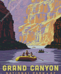 Rafting In Grand Canyon Poster Diamond Painting