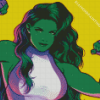 She Hulk Character Diamond Painting