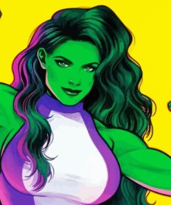 She Hulk Character Diamond Painting