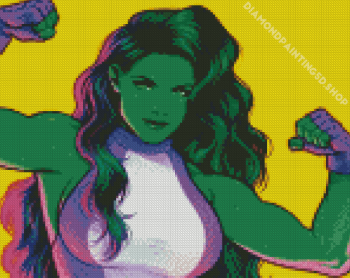 She Hulk Character Diamond Painting