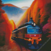 Aesthetic Retro Train Diamond Painting