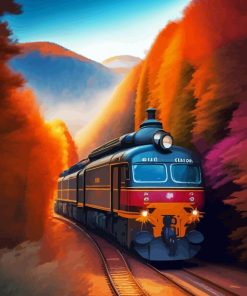 Aesthetic Retro Train Diamond Painting