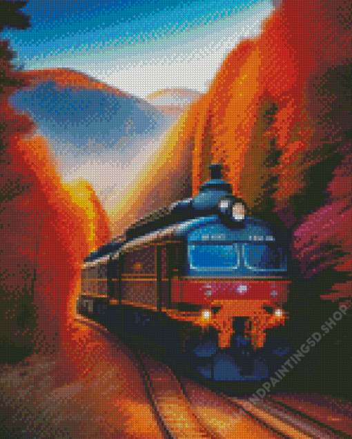 Aesthetic Retro Train Diamond Painting