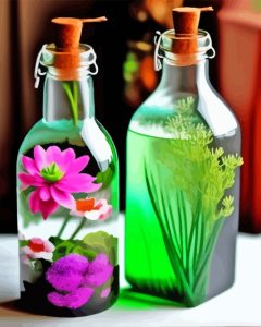 Botanical Glass Bottles Diamond Painting