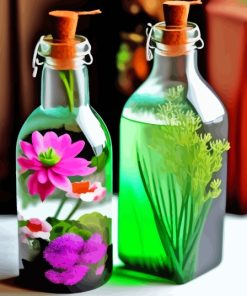 Botanical Glass Bottles Diamond Painting