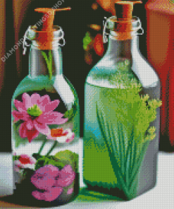Botanical Glass Bottles Diamond Painting