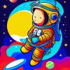 Cute Astronaut Art Diamond Painting