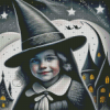 Cute Witch Girl Diamond Painting