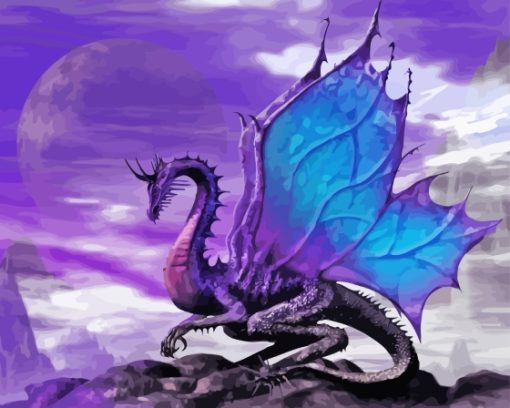 Dragon With Butterfly Wings Diamond Painting