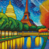 Eiffel Tower Van Gogh Style Diamond Painting