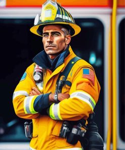 Hero Firefighter Diamond Painting