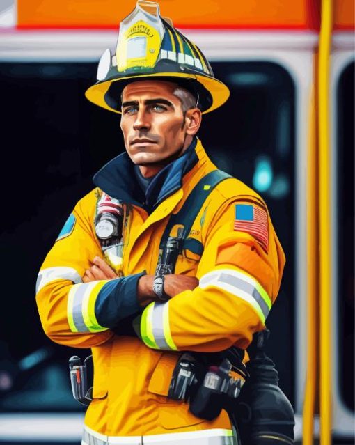 Hero Firefighter Diamond Painting