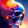 Skull Smoke Diamond Painting