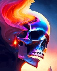 Skull Smoke Diamond Painting