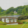 Stourhead Lake Temple Bridge Diamond Painting