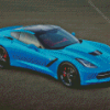 Blue Corvette Stingray Diamond Painting