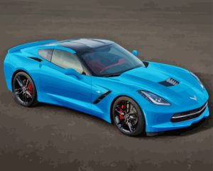 Blue Corvette Stingray Diamond Painting