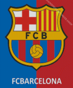 Fc Barcelona Logo Football Diamond Painting